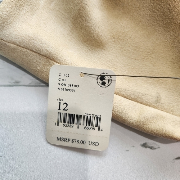 Free People Faux Suede Mini SkCinched Seam  Slit Detail  Avas Size 12 NWT - Picture 11 of 11